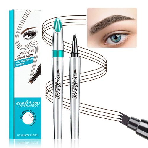 Eyebrow Pencil Eyebrow Microblading Pen Eyebrow Pen Micro 4 Point Brow Pen Lift & Snatch Eyebrow Microblading Pen Long-Lasting Waterproof Natural Eyebrow Pen Eyebrow Hair Dark Brown