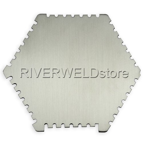 RIVERWELD Hexagonal Wet Film Comb Thickness Gauge Card 25-3000 um Measurement Thickness for Paint and Coating