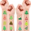 105 PCS Christmas Tree Temporary Tattoos Birthday Party Decorations Supplies Favors Mini Merry Xmas Tree Cute Decor Tattoo Stickers Gifts For Game Boys Girls Classroom School Prizes Reward