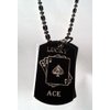 Gambling Poker Cards Lucky ACE Symbols - Military Dog Tag Luggage Tag Key Chain Metal Chain Necklace