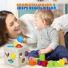 Kiddie Play Shape Sorter Learning Toys for Toddlers 16 pcs | Kids Plastic Blocks Shape Sorting Cube