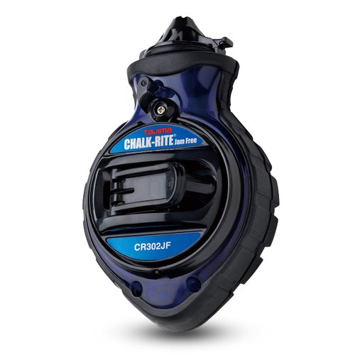 Tajima Chalk Line - Chalk-Rite Jam Free Chalk Box with Ultra Thin 0.5mm Snap Line & Five Gear Quick Retrieval - CR302JF