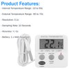 Refrigerator Thermometer Digital - Fridge and Freezer Alarm Alert When Temperatures Drop - Ideal Fridge Freezer Thermometer with Alarm and Max Min
