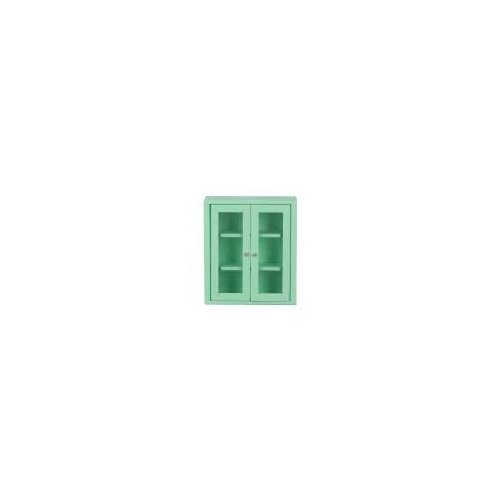 VBESTLIFE 1:12 Dollhouse Wall Cabinet, High Simulation Birch Wooden Doll House Wall Cabinet Furniture Accessory Furniture Dollhouse Accessories (Green)