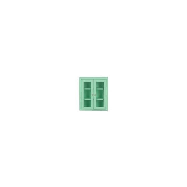 VBESTLIFE 1:12 Dollhouse Wall Cabinet, High Simulation Birch Wooden Doll House Wall Cabinet Furniture Accessory Furniture Dollhouse Accessories (Green)