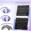 Fluffy Lash Cluster Eyelash Extensions 14-25mm Thick Lash Clusters 60D+80D D Curl Wispy Individual Lashes 280pcs False Eyelashes DIY Plant Fibers Lash Extension, by Yaiseiko