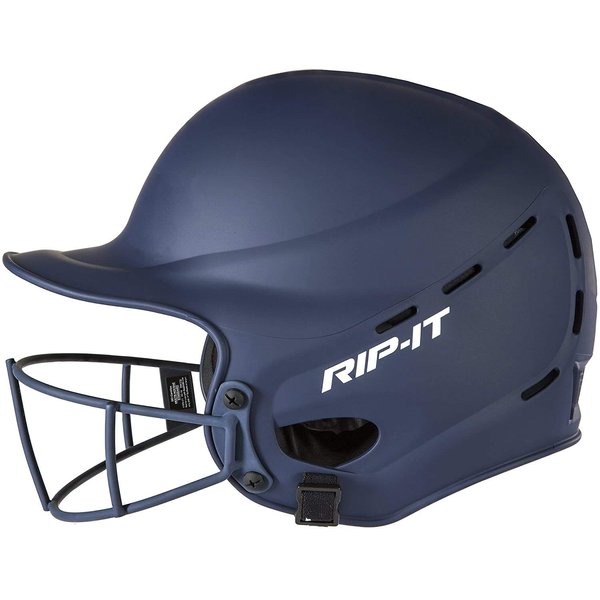 RIP-IT | Vision Pro Softball Batting Helmet with Face Mask | Matte Navy | M/L | Lightweight Women’s Sport Equipment