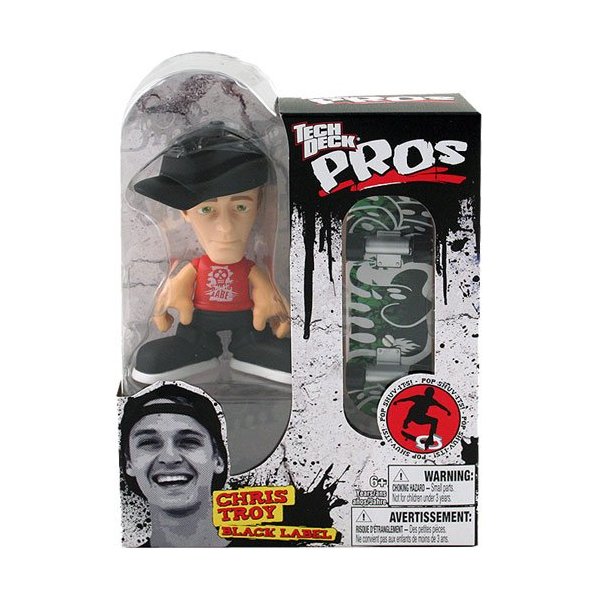 Tech Deck Pros Chris Troy Black Label with Skateboard