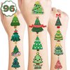 105 PCS Christmas Tree Temporary Tattoos Birthday Party Decorations Supplies Favors Mini Merry Xmas Tree Cute Decor Tattoo Stickers Gifts For Game Boys Girls Classroom School Prizes Reward