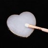 WLLHYF Resin Nail Art Palette Gold Edge Nail Holder Heart Shaped Color Makeup Foundation Mixing Tools Display Board Gel Nail Art Color Mixing Palette Painting Tray Manicure Tool