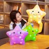 DearSun 13''Creative Twinkle Star Colorful Night Light Plush Pillows Light up Night Stuffed Toys Perfect for Birthday Christmas Holiday Valentines (Orange)
