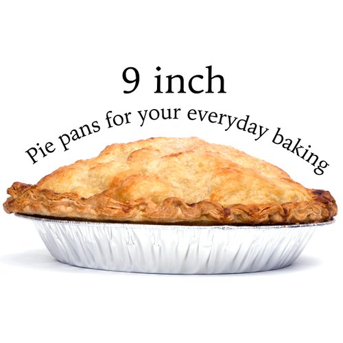 Spare Essentials 25 Pack 9'' Pie Pans/Disposable Plates/Aluminum Foil Quinche Pan/Tart Tins/Pie Tins/Aluminum Pie Pans