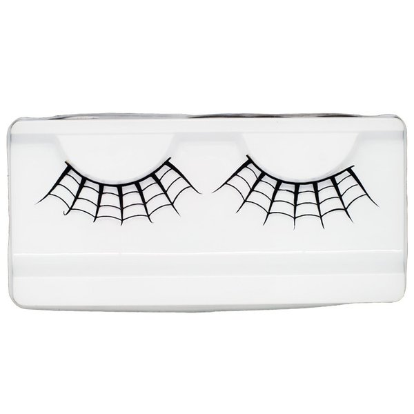EMILYSTORES Spider Web Lashes for Halloween Ghost Yzma Dracula Vampire Costume Masquerade Fancy Fashion Party Look Black Paper False Eyelashes 1 Pairs