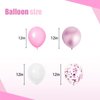 60PCS Pink and White Balloons,12 inch Pink and White Balloon Arch Kit,Suitable for Confession Proposal Wedding Girl Birthday Baby Shower Party Decoration