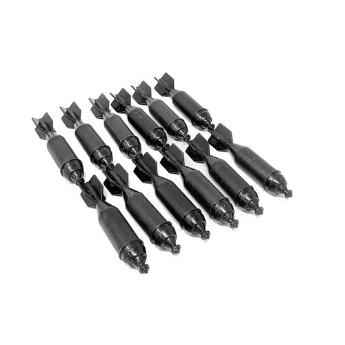 Military Navy Toy Torpedo Missiles Playset for Action Figures Diorama Sets Aircraft Ships and Submarines - 12 Pieces