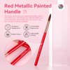 Saviland 5PCS Acrylic Nail Brush for Nails - Nail Brushes for Acrylic Application (Size 4/8/10/12/16),Oval Acrylic Powder Brush Set with French Cutters for Nail Extension & 3D Carving French Nails Art