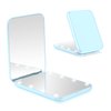 wobsion Mini Pocket Mirror, Led Compact Mirror,1x/3x Magnifying Mirror with Light,2-Sided Handheld Fold Mirror,Small Travel Makeup Mirror,Lighted Compact Mirror for Purse,Gift(Blue)