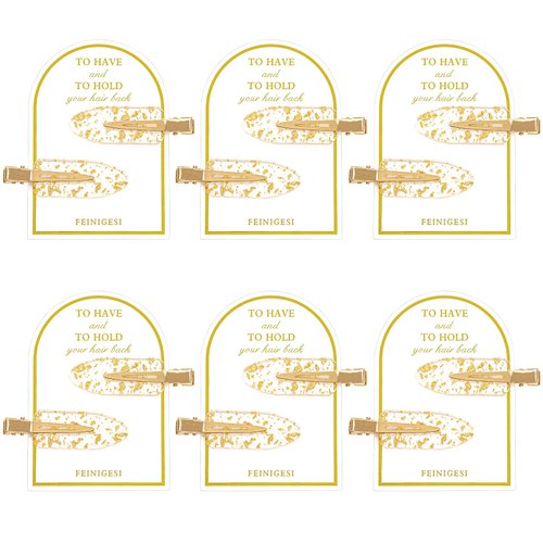 No Bend Glitter Hair Clips - Creaseless Setting Clips for Bridesmaid Gift, Proposal Box, Makeup Styling, and Sectioning