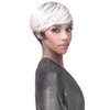 BOBBI BOSS Synthetic Hair Short Cut Style Wig - M1053 STEPHANIE, Pro-Cut Professional Salon Style, Safe High Heat Styling (1B, Natural Black)