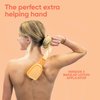 Bakslap - Body Lotion Applicator - Replaceable Sponge Pads (2 Pack) - Extendable Long Handle for Self Back & Body Application (Skin Cream, Suntan, Beauty, Tanning, Medical) (Peach)