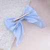 Andelaisi Boho Bow Hair Clips Satin Bow Hair Barrettes Silky Hair Clip Barrette Vintage Bowknot Hair Accessory Satin Ribbon Bowknot Clip Headpiece for Women and Girls Headdress (Blue)