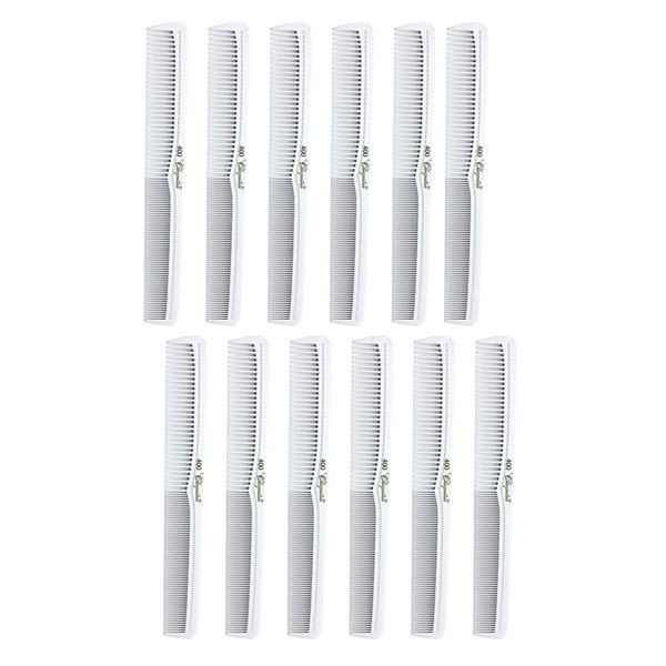 7 inch All Purpose Hair Comb. Hair Cutting Combs. Barber’s & Hairstylist Combs. White 12 Combs
