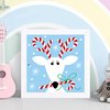 Yijingtop 4 Packs Framed Chrsitmas Paint by Numbers Kit for Kids Ages 8-12,Snowman Easy Acrylic Paint by Number Framed on Canvas,Number Painting Paint by Numbers Kit for Home Wall Decoe 8x8inch