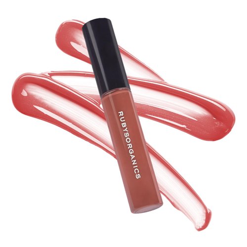 RUBY'S ORGANICS Lip Gloss for Women, Lip Balm for Girls, Hydrating, Non Sticky & Non Drying Formula, Long Lasting, Natural Organic Lip Makeup, Paraben Free -Toffee, 6.5ml