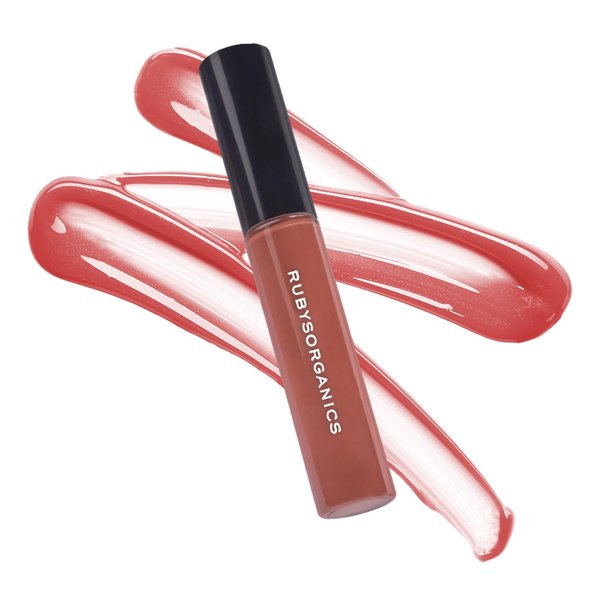 RUBY'S ORGANICS Lip Gloss for Women, Lip Balm for Girls, Hydrating, Non Sticky & Non Drying Formula, Long Lasting, Natural Organic Lip Makeup, Paraben Free -Toffee, 6.5ml