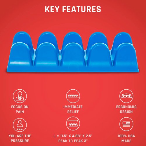 PSO-Spine Back Massage Tool and Muscle Release - Deep Tissue Massage Tool, Back Release Tool, self-Massage, deep Tissue, Muscle Tension - Full Back Stretcher and Massage Tool - Ocean Blue