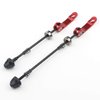 Rowiz 2 Pair Quick Release Bicycle Skewer, Road Mountain Bike Front and Rear Axle Hollow Shaft Set (Red)