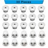 Betoplin 30 Pieces Pin Backs Locking, Metal Pin Backings Pin Keepers Clasp for Brooches, Silver