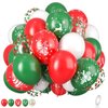 50PCS Red Green and White Balloons,12 inch Christmas Balloons Christmas Balloon Arch Kit Party Decoration,Suitable for Christmas Decoration Birthday Party Supplies