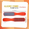 Allegro Combs ScalpCaress Hair Brushes For Women Mens Brush Children Detangler Brush For Curly Hair Curly Hair Brush Slick Back Hair Brush (Red, Medium)