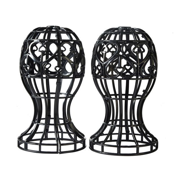 MoyRetty 2 Pack Wig Stand, Plastic Head-Shaped Cutout Design, Human Hair Pre Plucked wig stand for Long Short Hair, Suitable for use at Home or Salons, and Various Settings (Black)