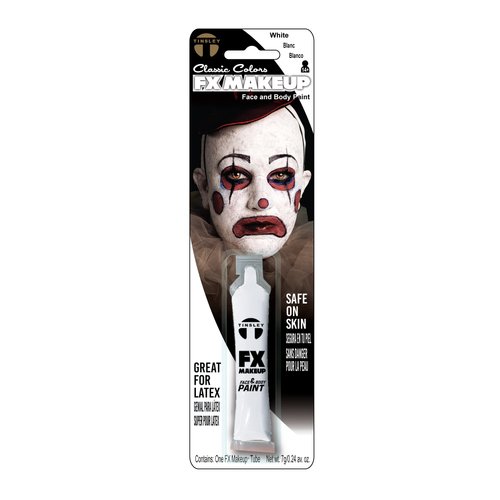 Tinsley Transfers FX Makeup - Face and Body Paint Water-Based Cream 7g / 0.24 oz Tube (White) 1 count
