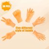 LOKIPA 30PCS Tiny Finger Hands, Mini Rubber Finger Puppets Miniature Small Hands for Finger Puppets Show, Gag Performance, Cute Little Hand Finger for Gifts and Party Favors