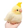 Frankiezhou Home Yellow Cockatiel Plush Toy - Cute Yellow Parrot Stuffed Animals Keychain Toy 5inch, Soft Plush Toy Cockatiel Keyring Pendant Dolls, Gift for Backpack Handbag Charms