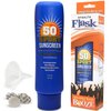 Hidden SPF50 Sunscreen Lotion Flasks by Smuggle Your Booze - 5 Tamper-Proof Seals | Discreet Plastic Flask for Liquor Disguise for Cruises, Travel, Concerts, Festivals | 8 oz