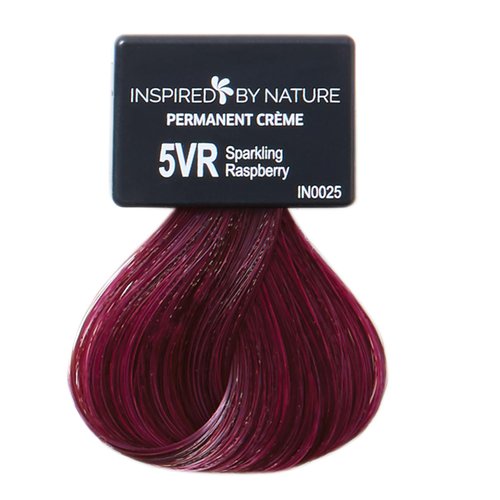 ion Ammonia-Free Permanent Hair Color Sparkling Raspberry 5VR, made from 100% naturally-derived polymers, cruelty free, vegan, PPD free, recyclable packaging, 2.05 oz