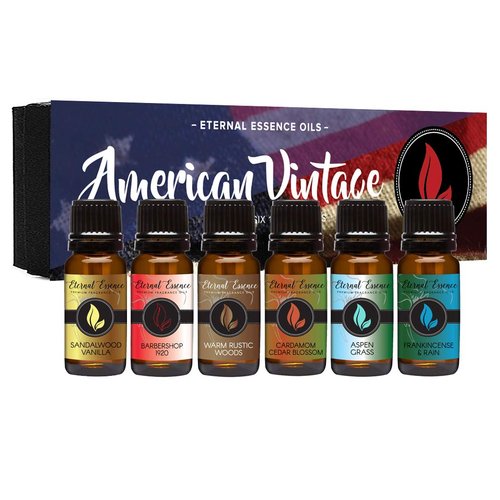Fantasy Island - Gift Set of 6 Premium Fragrance Oils - Freesia, Dark Amethyst, Blue Sage, End of The Rainbow, White Sand, Seaside Citrus - Eternal Essence Oils