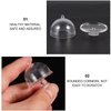 Zerodeko 10PCS Dollhouse Mini Cake Plate with Lid, Plastic Cupcake Stand Dome Cover, Clear Small Cake Display Stand for Dollhouse Kitchen Party Supplies Accessories 1 12 Scale