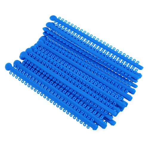 Dental Orthodontic Ligature Ties Elastic Rubber Bands (L-Dark Blue-6#)
