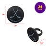 DecoPac Ice Hockey Rings, Ice Hockey Puck Cupcake Decorations, Hockey Cupcake Toppers, Black, Food Safe & Ready To Use – 24 Pack