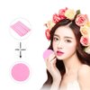 Compressed Facial Sponges,120 Pcs Face Cleansing Sponge,Beauty Makeup Round Facial Wash Pads Cosmetic Exfoliating for Women,Pink