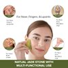 mars by GHC Face Massager Gua Sha, Natural Jade Stone, Reduces Puffiness & Wrinkles, Improves Skin Elasticity Green