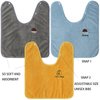 RAXIFU 3 Packed Baby Bibs for Girls or Boys, Toddler Bibs for 2-4 Years Kids eating, the Size 16 "x20 ” Waterproof Baby Feeding Bibs Gift Box Packaging (blue yellow grey)