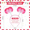Jexine 12 Pieces Tinsel Wrapped Ponytails Headbands Headwear Feathers Head Bopper for Women Girls Hair Costume Accessories(Pink)