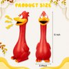 Hungdao 1 Pcs Horse Toys Latex Squeaky Squeeze Chicken Squeak Horse Turkey Balls for Play Fake Screaming Chicken Toys for Horses Soccer Ball for Reduce Separation Anxiety Noise Maker Squeaker (Red)