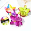 Bartosi Hawaiian Flower Hair Clips Orchid Flower Hair Barrettes Beach Floral Hair Pieces Hair Accessories for Women and Girls (Pack of 9)